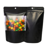Matte Half Waxed Black Metallic Foil Stand Strong® Bags with Hang Hole
