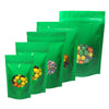 Glossy Clover Green Round Window Plastic and Mylar Stand Strong® Bags - Clover Green
