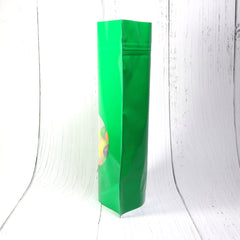 Glossy Clover Green Round Window Plastic and Mylar Stand Strong® Bags