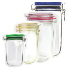 Colored Border Canister Shaped Plastic Stand Strong® Bags