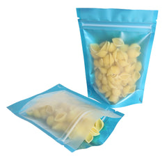 Matte Half Frosty Blue Plastic Stand Strong® Bags