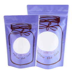 Glossy Grape Jam Purple Printed Bottle Design Stand Strong® Bags