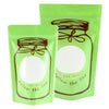 Glossy Honeydew Green Printed Bottle Design Stand Strong® Bags - Honeydew Green