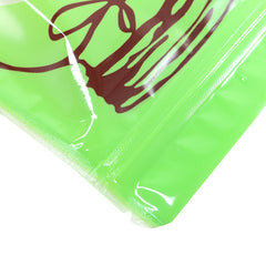 Glossy Honeydew Green Printed Bottle Design Stand Strong® Bags