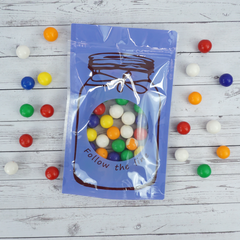 Glossy Grape Jam Purple Printed Bottle Design Stand Strong® Bags