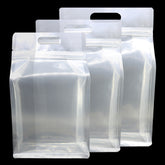 Clean Clear Polyethylene Side Gusset Stand Strong® Bags with Die Cut Handles