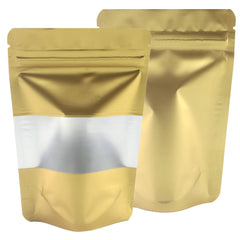 Matte Antique Gold Frosted Window Mylar Stand Strong® Bags