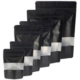 Matte Waxed Black Window Mylar Stand Strong® Bags