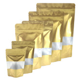 Matte Antique Gold Frosted Window Mylar Stand Strong® Bags