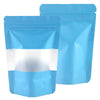 Matte Slate Blue Window Mylar Stand Strong® Bags - Slate Blue