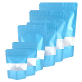 Matte Slate Blue Window Mylar Stand Strong® Bags