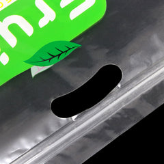 Fresh Clear Polyethylene Fruit Design Stand Strong® Bags with Die Cut Handles and Vent Holes