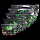 Fresh Clear Polyethylene Fruit Design Stand Strong® Bags with Die Cut Handles and Vent Holes