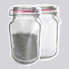 Translucent Glass Bottle Shaped Jarring Red Lid Design Polyethylene Stand Strong® Bags