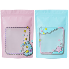 Matte Starry Night Design Stand Strong® Bags with Frosted Window