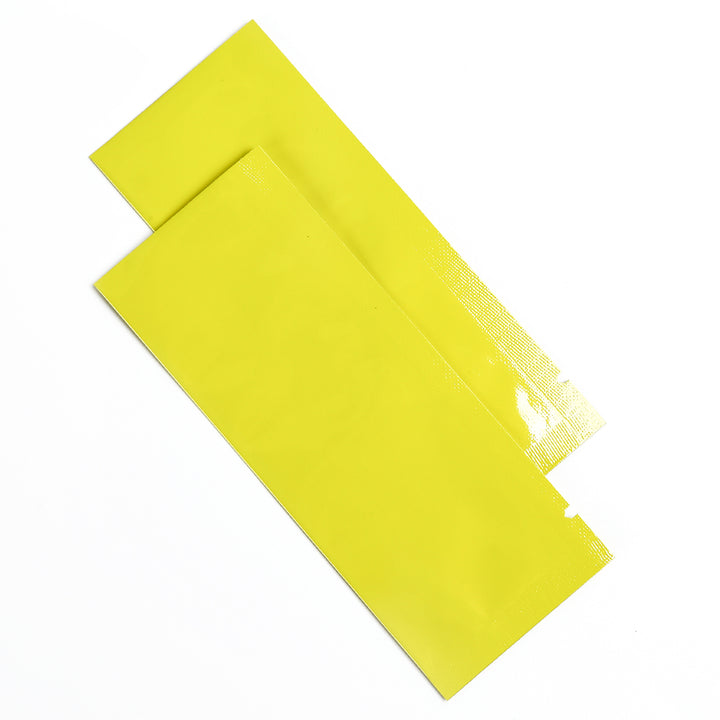 QQ Studio® Double-Sided Glossy Tangelo Yellow Aluminum SlickSeal™ Stick Pouches