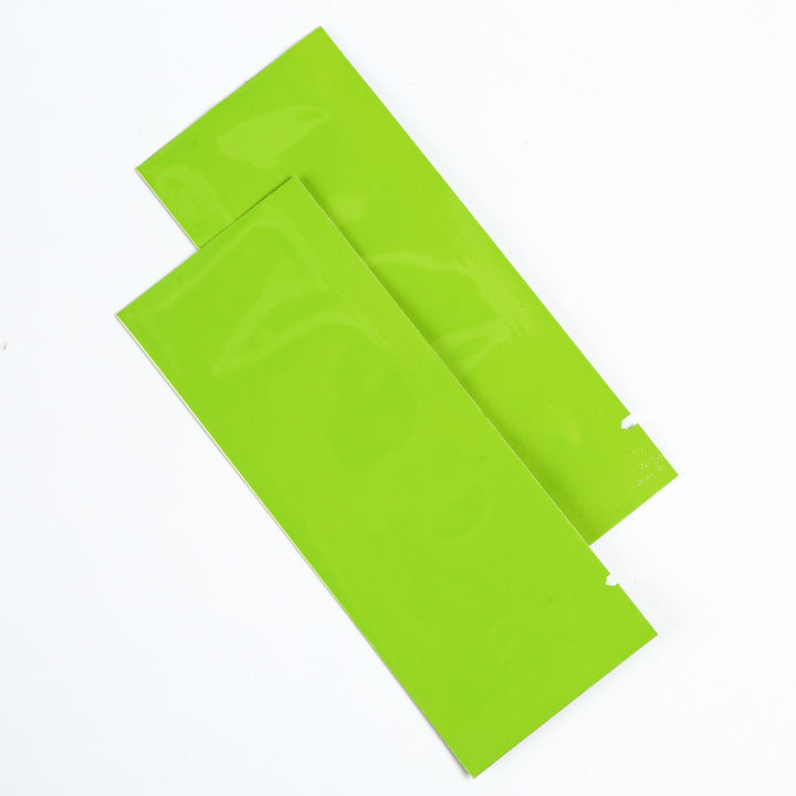 QQ Studio® Double-Sided Glossy Key Lime Green Aluminum SlickSeal™ Stick Pouches