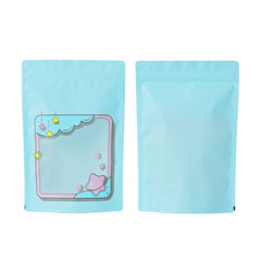 Matte Starry Night Design Stand Strong® Bags with Frosted Window