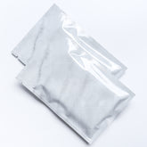 Glossy Grey Marble Metallic Foil Flat Zipper Seal Bags