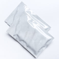 Glossy Grey Marble Metallic Foil Flat Zipper Seal Bags
