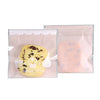 Transparent Bakery Printed Designs Plastic Self-Adhesive Bags - Pink