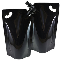 Glossy Plastic Stand Pouch with Corner Screw Cap Spout and Carry Out Hang Hole