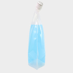 Glossy Clarity Clear Plastic Stand Pouch with Corner Screw Cap Spout and Carry Out Hang Hole