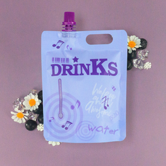 Matte Passion Fruit Purple Designed Drink Pouches with Screw Cap Spout