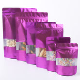 Matte Acai Purple Frosted Window Mylar Stand Strong® Bags
