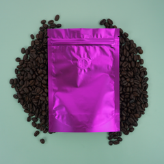 Taro Purple Foil Coffee Valve Stand Strong® Pouches with Zipper Seal