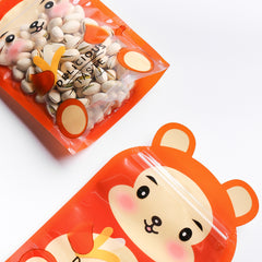 Monkey Brown Stand Strong® Bags with Animal Print Window