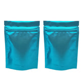 Matte Cool Blue Mylar Stand Strong® Bags