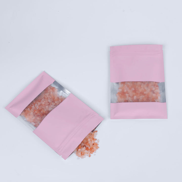QQ Studio® Matte Peony Pink Frosted Window Aluminum Flat QuickQlick® Bags