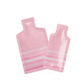 Glossy Rosé Pink Aluminum Bottle Shape Open Bottom Bags