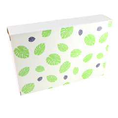 Leaf Design Printed Cardboard Gift Boxes with Fold and Tuck Tabs