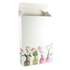 Flower Vase Printed Cardboard Gift Boxes with Fold and Tuck Tabs - White