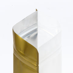Single Side Matte Chardonnay Coffee Gold Metallic Mylar Stand Strong® Coffee Valve Bags