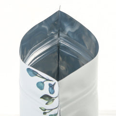 Matte Winter Meadow White Foil Zipper Seal Bags