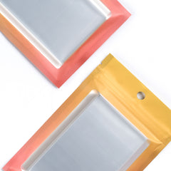 Matte Jasper Orange Gradient QuickQlick® Bags with Translucent Window