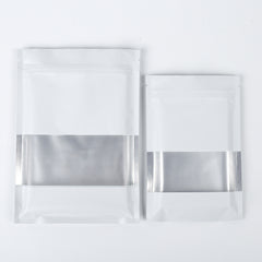 Matte Winter White Frosted Window Aluminum Flat QuickQlick® Bags