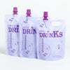 Matte Passion Fruit Purple Designed Drink Pouches with Screw Cap Spout - Passion Fruit Purple