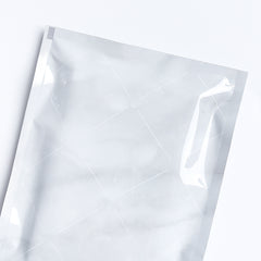 Glossy Grey Marble Metallic Foil Flat Zipper Seal Bags