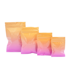 Glossy Double-Sided Twilight Orange Two-Tone Ombre Gradient Mylar QuickQlick® Bags