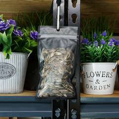 Half Dawn Black Flat Plastic QuickQlick® Bags with Hang Hole