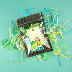 Half Zebra Black Stripe Design Mylar Foil Flat QuickQlick® Bags