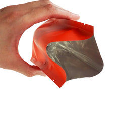 Matte Firetruck Red Mylar Open Top Stand Up Heat Seal SlickSeal™ Bags