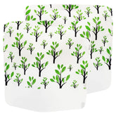 Nature Green Paper Tree Design Open Top Bags