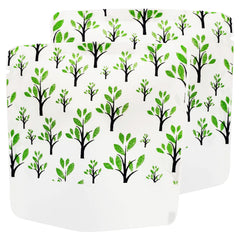 Nature Green Paper Tree Design Open Top Bags