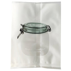 Sugar White with Translucent Window Jar Design Open Top Bags