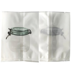 Sugar White with Translucent Window Jar Design Open Top Bags